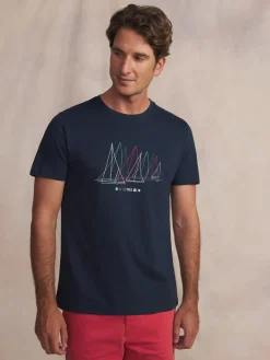 Tee-shirt en maille homme navy FREDITEE