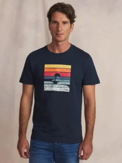 Tee-shirt en maille homme navy KERANTEE