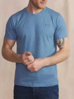 Tee Shirt Homme Manches Courtes Bleu PIERETEE