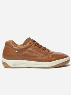 Tennis en cuir confort homme marron ALBANA