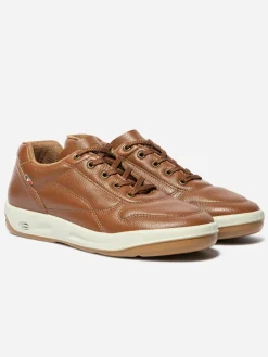 Tennis en cuir confort homme marron ALBANA