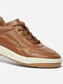 Tennis en cuir confort homme marron ALBANA