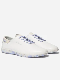 Tennis en cuir femme blanc iridescent camo JAZARU