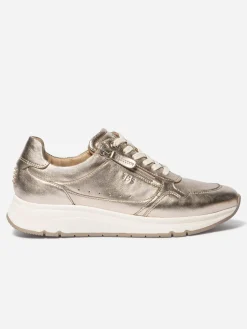 Tennis en cuir femme bronze BLONZIP