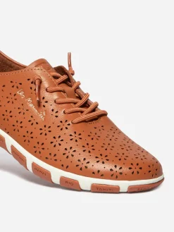 Tennis en cuir femme canelle JAZFLOR