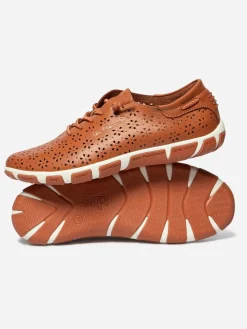 Tennis en cuir femme canelle JAZFLOR