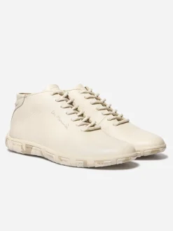 Tennis en cuir femme ecru camo JUHAYNA