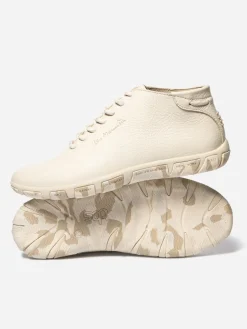 Tennis en cuir femme ecru camo JUHAYNA