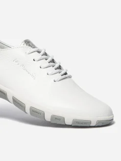 Tennis en cuir femme extra blanc et silver JAZARU