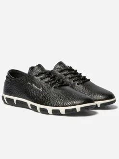 Tennis en cuir femme noir et blanc JAZARU