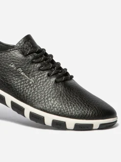 Tennis en cuir femme noir et blanc JAZARU