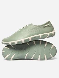 Tennis en cuir femme vert JAZARU