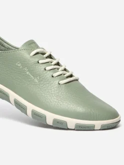 Tennis en cuir femme vert JAZARU