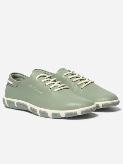 Tennis en cuir femme vert JAZARU