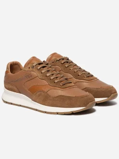 Tennis en cuir homme cognac STEFANO