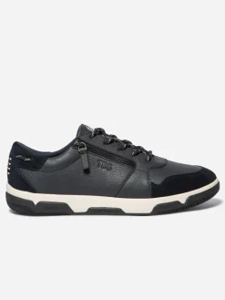 Tennis en cuir homme navy GEDEZIP