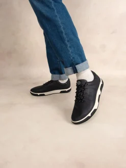 Tennis en cuir homme navy GEDEONE
