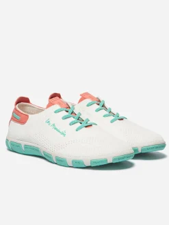 Tennis en toile femme blanc peche opaline JANESSA