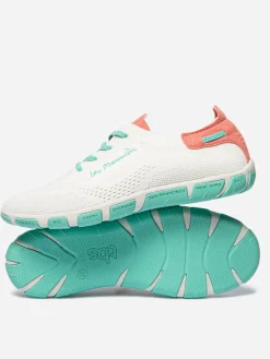 Tennis en toile femme blanc peche opaline JANESSA