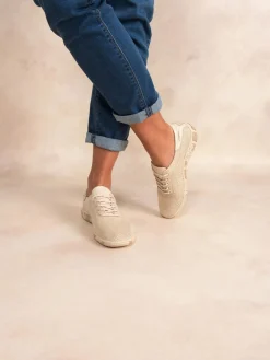 Tennis en toile femme ecru camo JAZARIA