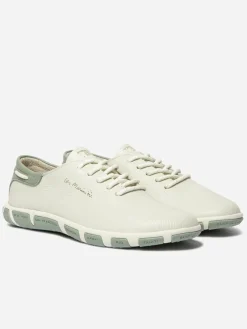 Tennis en toile femme python blanc et argile JAZARU