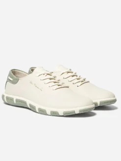 Tennis en toile femme python blanc et argile JAZARU