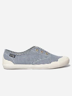 Tennis en toile femme vichy marine OPALINE