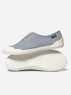 Tennis en toile femme vichy marine OPALINE