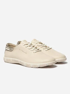 Tennis Femme Confort Cuir Beige