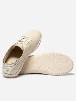 Tennis Femme Confort Cuir Beige