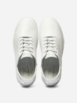 Tennis Femme Confort Cuir Blanc