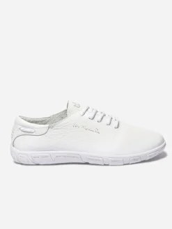 Tennis Femme Confort Cuir Blanc