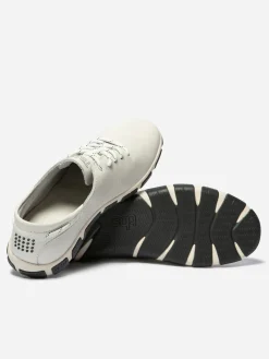 Tennis Femme Confort Cuir Blanc