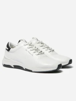 Tennis Femme Confort Cuir Blanc