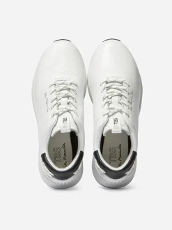 Tennis Femme Confort Cuir Blanc