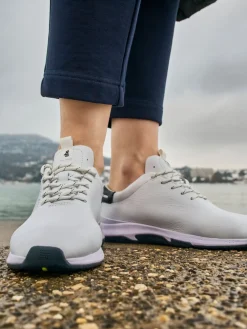 Tennis Femme Confort Cuir Blanc