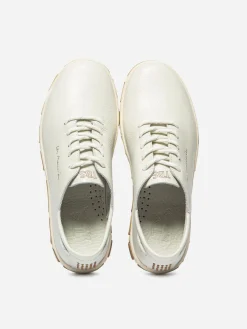 Tennis Femme Confort Cuir Blanc