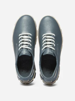 Tennis Femme Confort Cuir Bleu JAZARU