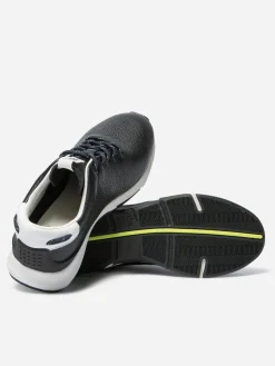 Tennis Femme Confort Cuir Bleu