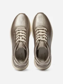 Tennis Femme Confort Cuir BronzeJAZZRUN