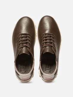 Tennis Femme Confort Cuir Camo Marron JAZARU