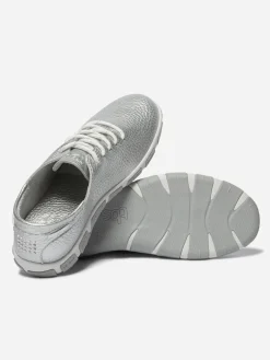 Tennis Femme Confort Cuir Gris JAZARU