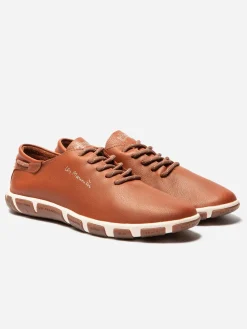 Tennis Femme Confort Cuir Imperméable Marron JAZARU