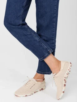 Tennis Femme Confort Cuir Rose Semelle Multico