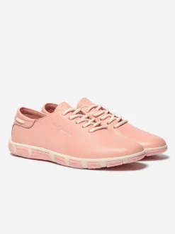 Tennis Femme Confort Cuir Rose Clair JAZARU