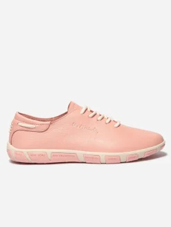 Tennis Femme Confort Cuir Rose Clair JAZARU