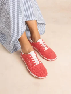 Tennis Femme Confort Textile Recyclé Rose