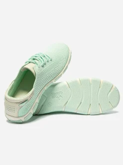Tennis Femme Confort Textile Recyclé Vert clair JAZARIA