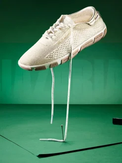Tennis Femme Confort Textile Recyclé Blanc chiné JAZARIA