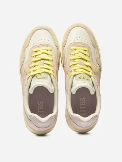 Tennis Femme Cuir Nubuck Rose ALMERIA